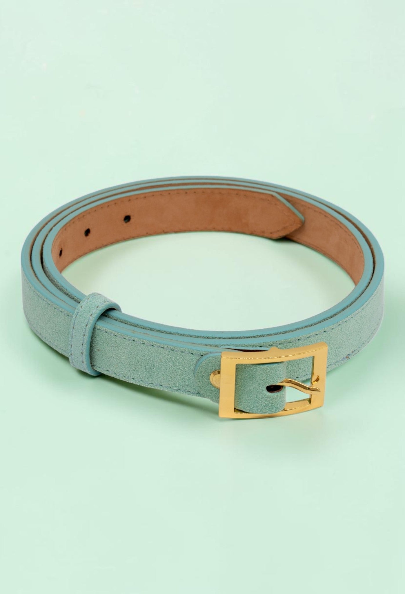Cintura Halo pelle scamosciata Menta