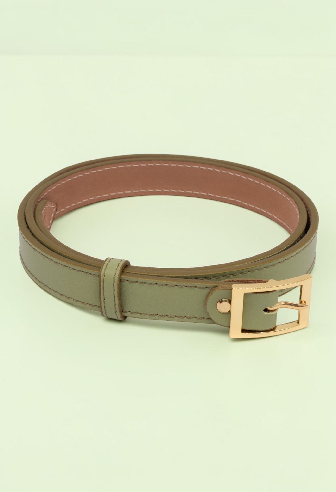 Cintura Halo pelle Pistacchio
