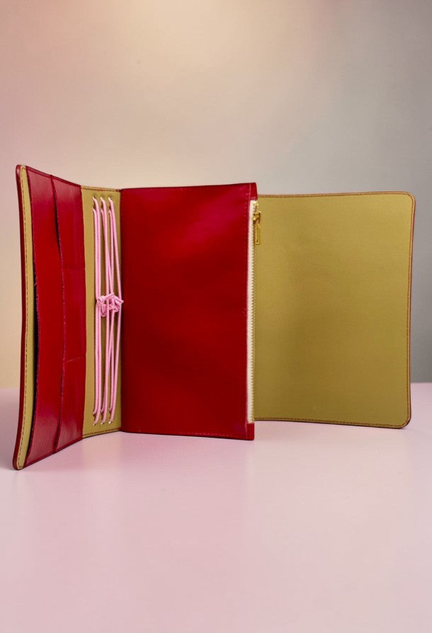 Copertina Agenda A5 Cuori Embossed Rosso Ciliegia Alosbag interno