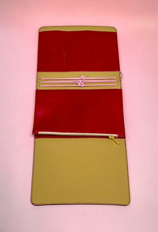 Copertina Agenda A5 Cuori Embossed Rosso Ciliegia interno losbag
