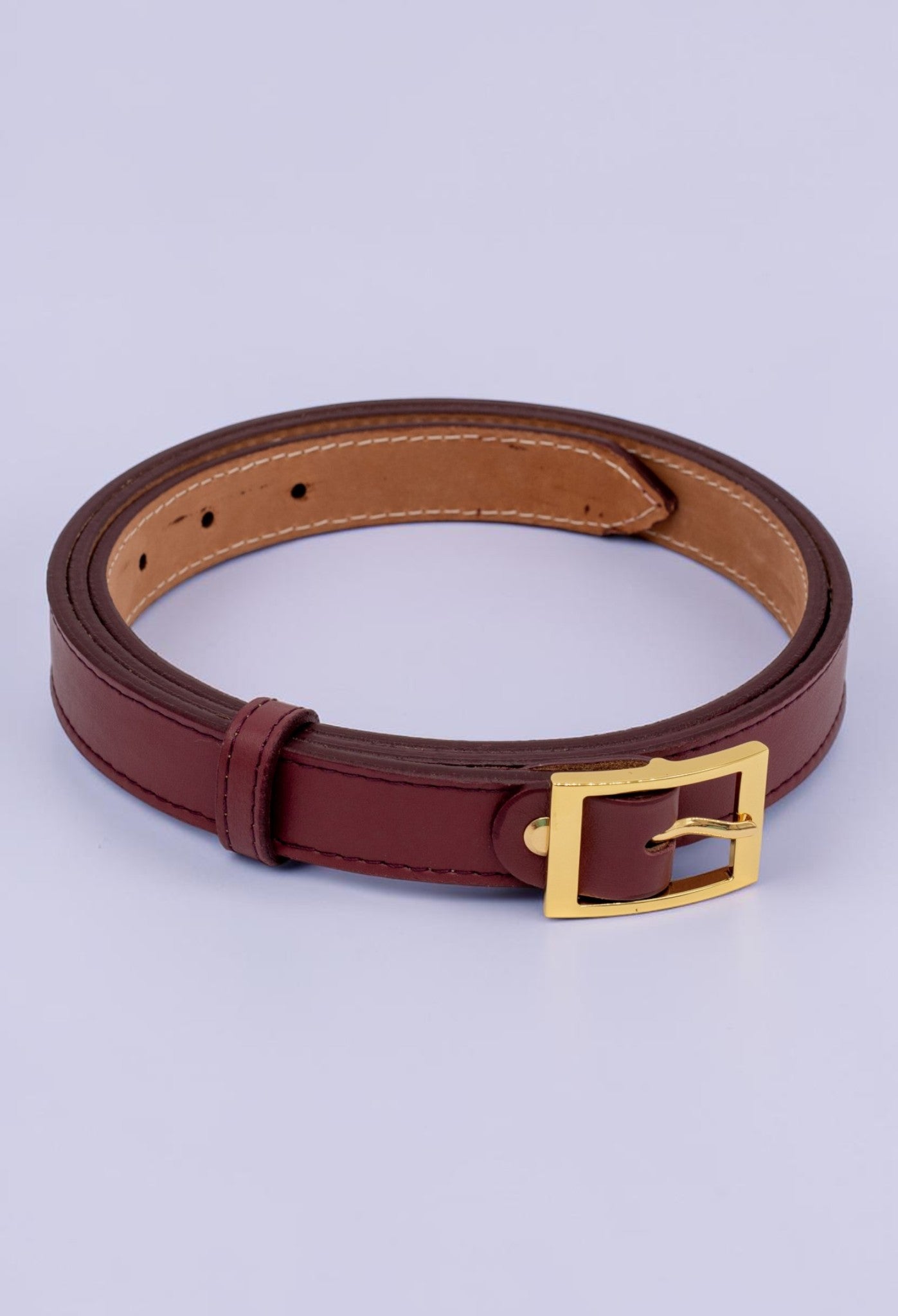 Cintura Halo pelle Borgogna