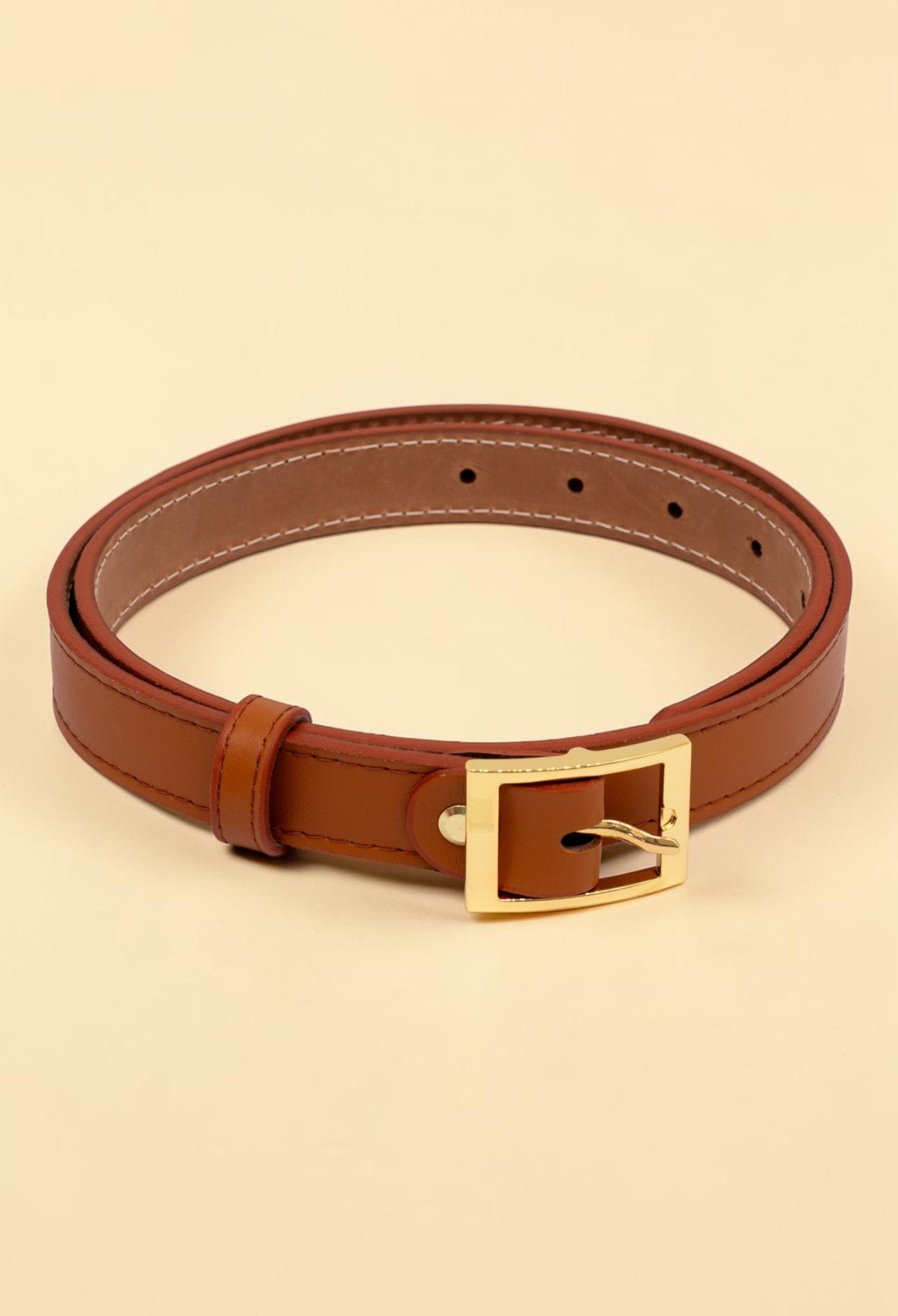 Cintura Halo pelle Caramello