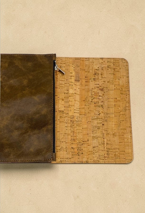copertina agenda a5 pelle marrone vintage astuccio