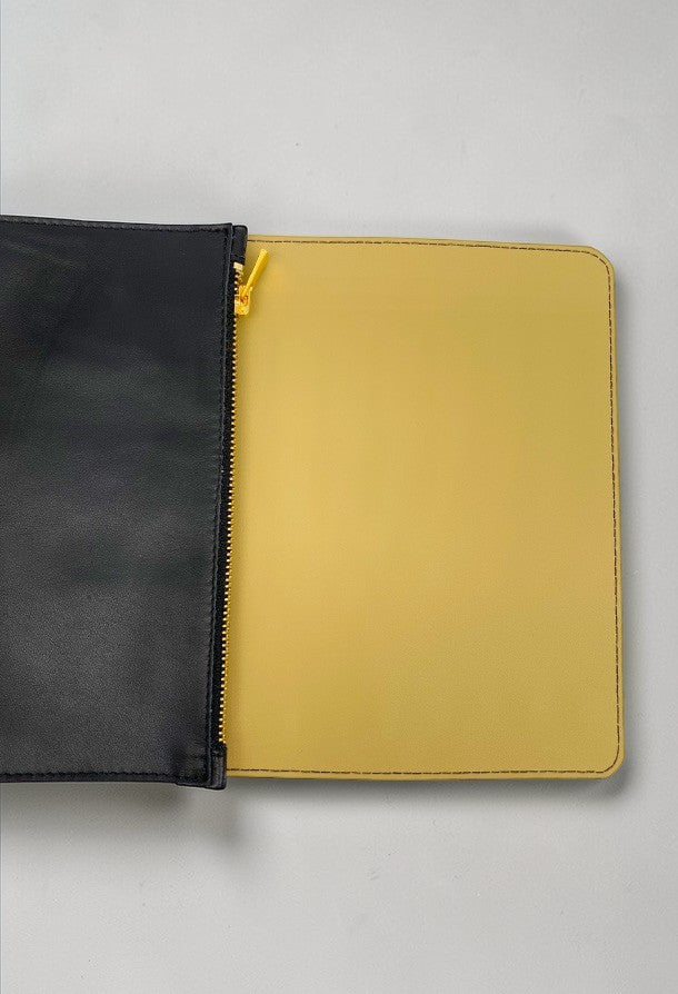 copertina agenda a5 pelle nero liscio e alosbag dettaglio