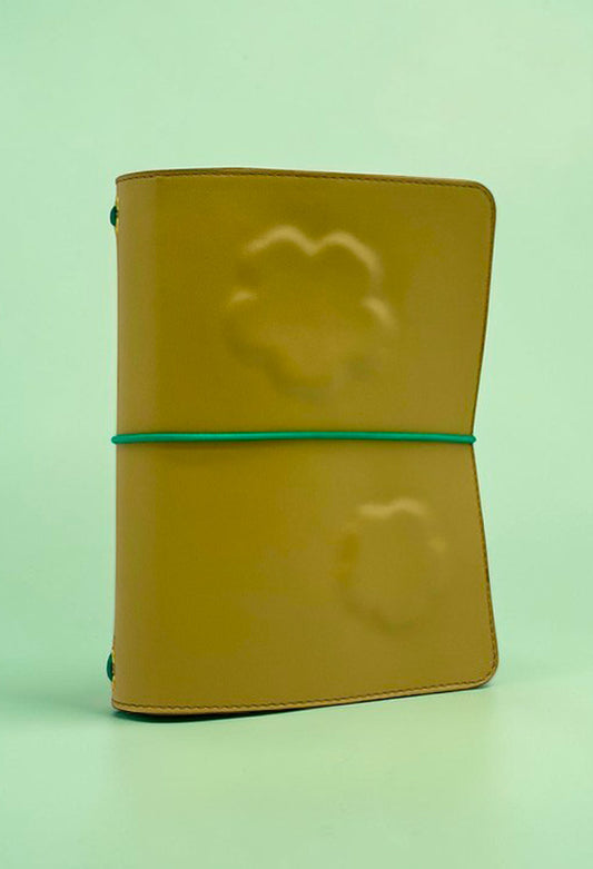 cover agenda a5 in pelle verde
