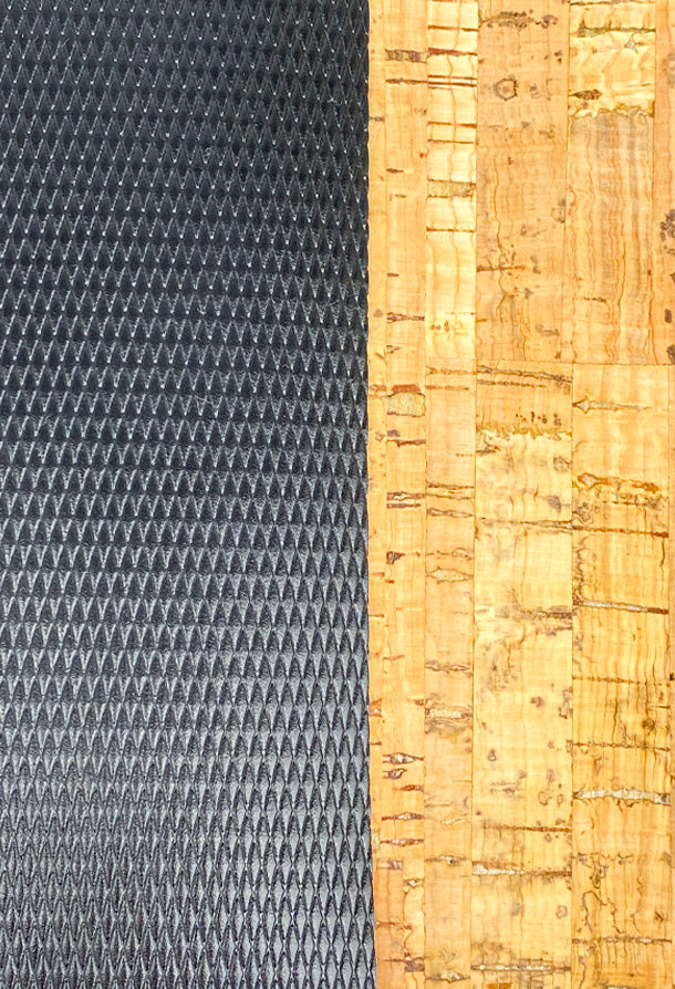Journal Cover pelle Nera goffata e Sughero
