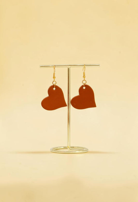 Orecchini Cuore Caramello
