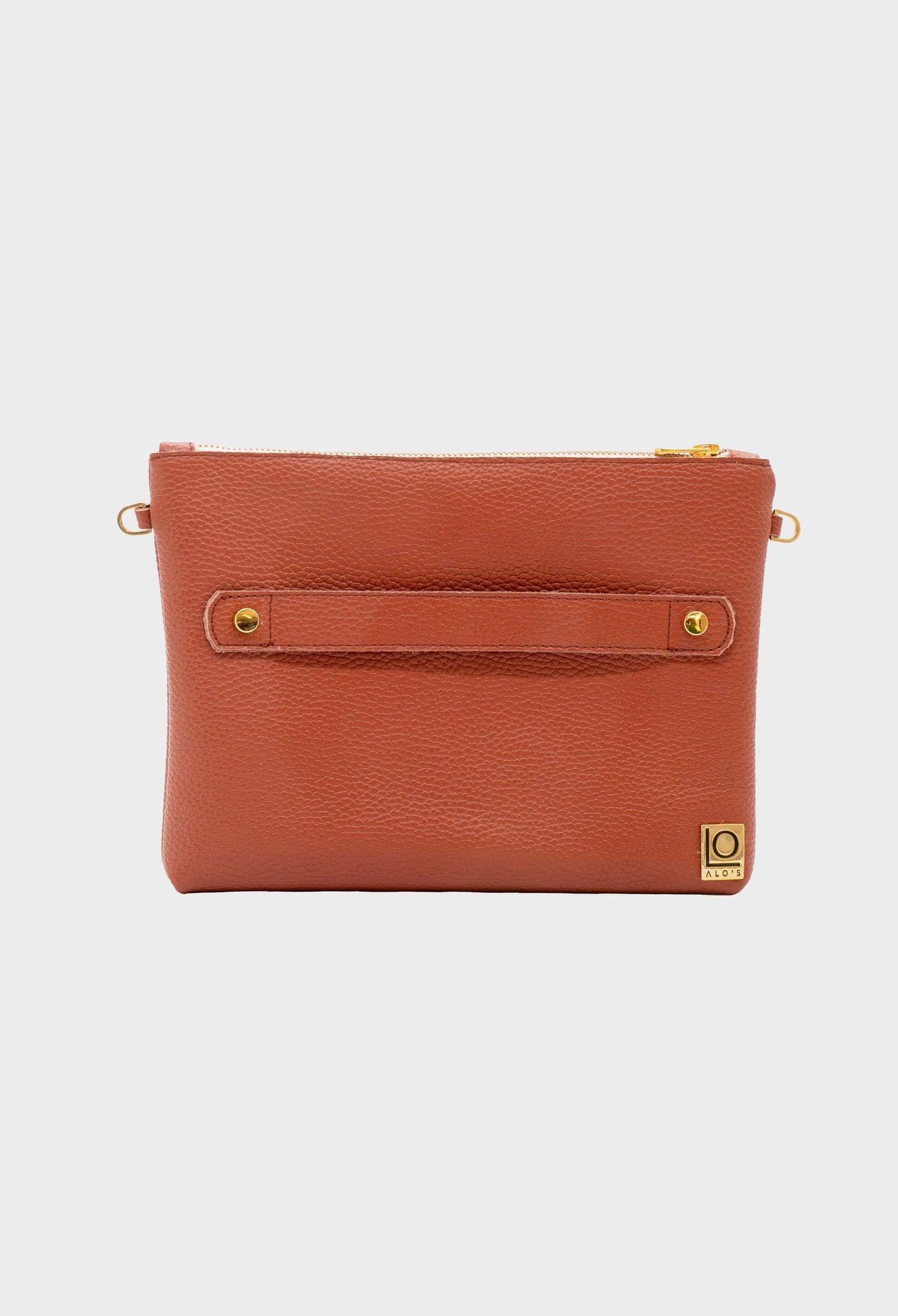 pochette marrone artigianale in pelle cuoio a mano lilith macis