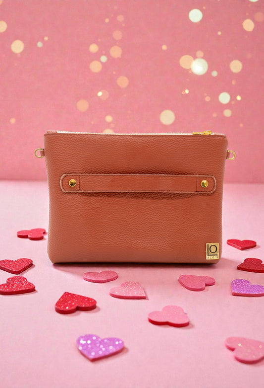pochette marrone artigianale in pelle cuoio made in italy 2