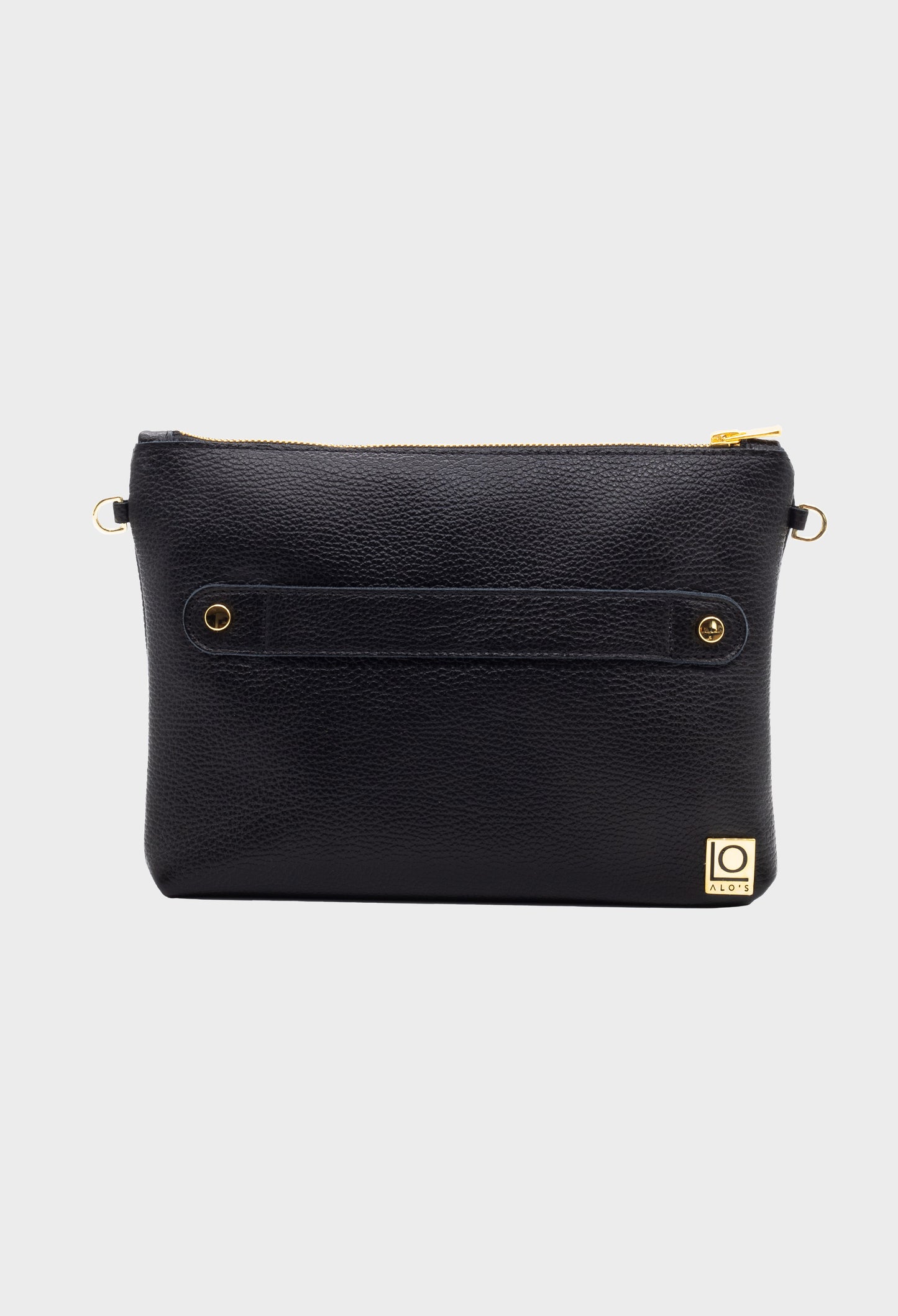 pochette nera artigianale in pelle martellata made in italy borsa a mano