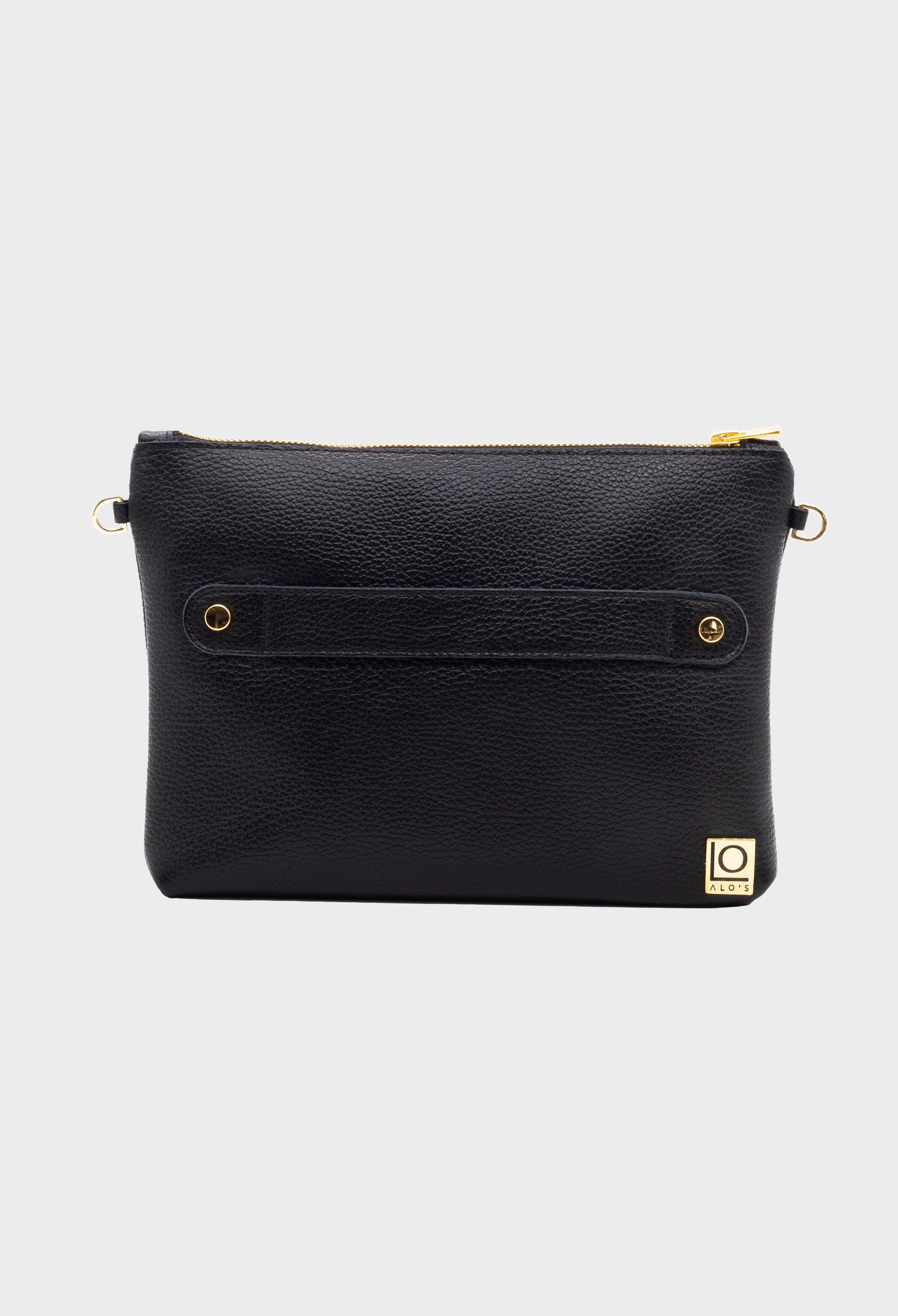 pochette nera artigianale in pelle martellata made in italy borsa a mano