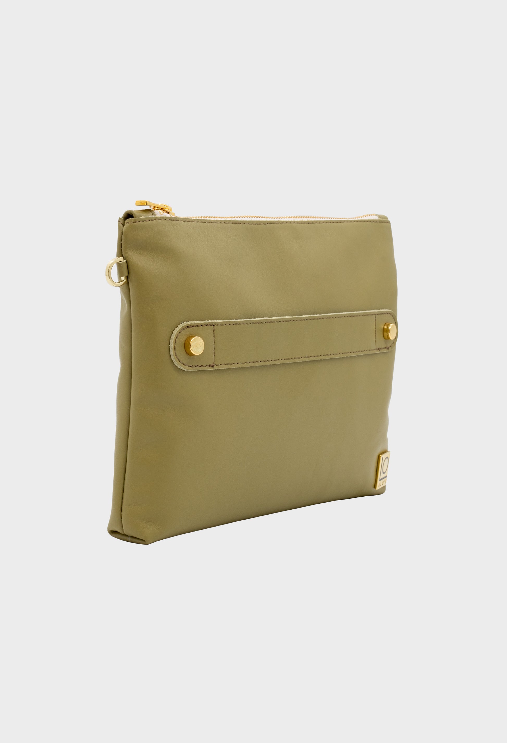 pochette verde artigianale in pelle pistacchio a mano made in italy